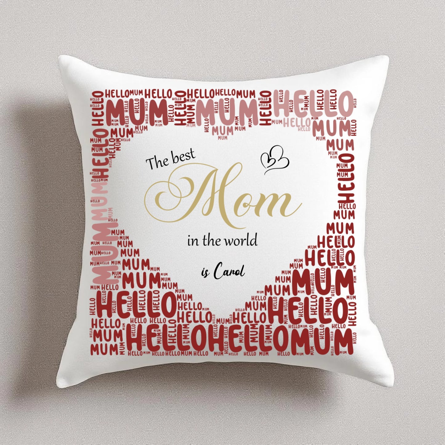 Personalised Mum Word Cloud Cushion Cover Gift