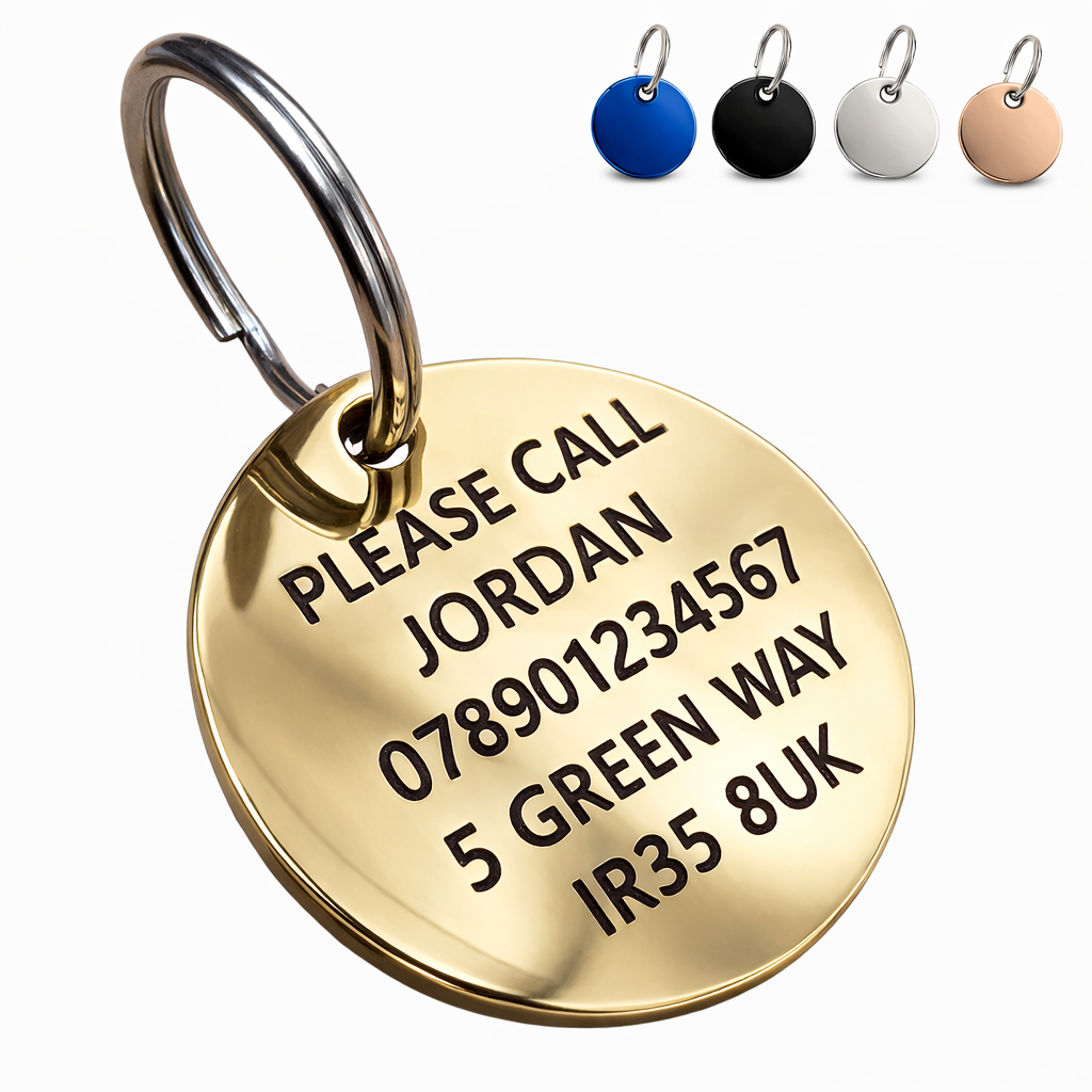 Round Stainless Steel Dog Tag