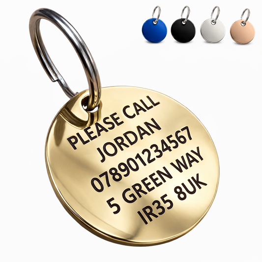 Round Stainless Steel Dog Tag